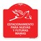 Signmission Estacionamento Para Nuevas Y Futuras Mamas, Red & White Aluminum Sign, 18" x 18", RW-1818-24091 A-DES-RW-1818-24091 - alternate 1